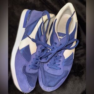 Diadora Camaro 159886-60024 Blue Suede Lace Up Lifestyle Sneakers Shoes